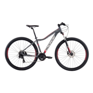BICICLETA OGGI FLOAT 5.0 HDS 29 P (15.5) 24V GRAFITE/CINZA/VERMELHA 2024