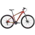BICICLETA OX GLIDE 100 29 G (19) 21V VERMELHO/VINHO/FLOUR S-LIME