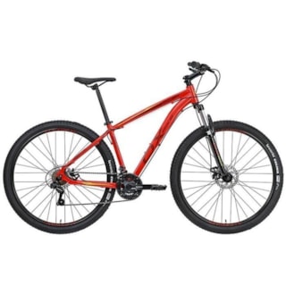 BICICLETA OX GLIDE 100 29 G (19) 21V VERMELHO/VINHO/FLOUR S-LIME