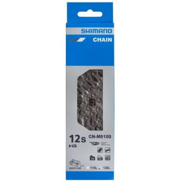 CORRENTE DEORE M6100 SHIMANO 12V 126 ELOS C/QUICK LINK