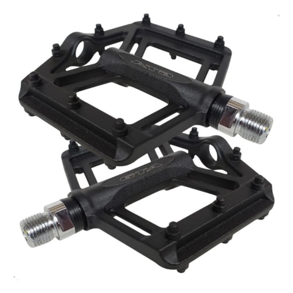 PEDAL RG GTA PLATAFORMA ALUMINIO ROLAMENTOS EIXO CROMOLY PRETO