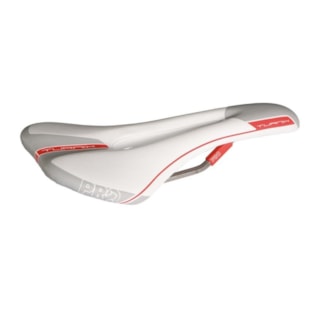 SELIM SHIMANO PRO TURNIX TI AF 132MM VAZADO BRANCO/PRATA/VER - PROMO 50% OFF